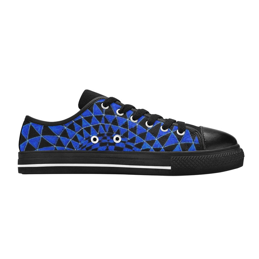 Azurite Aquila Canvas Kid's Shoes (Big Kid) (Model 018)