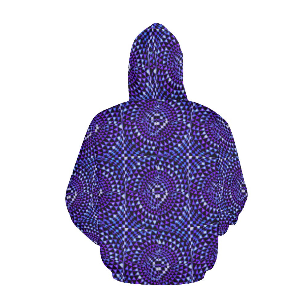 Tanzanite Women's All Over Print Hoodie (USA Size) (Model H13)
