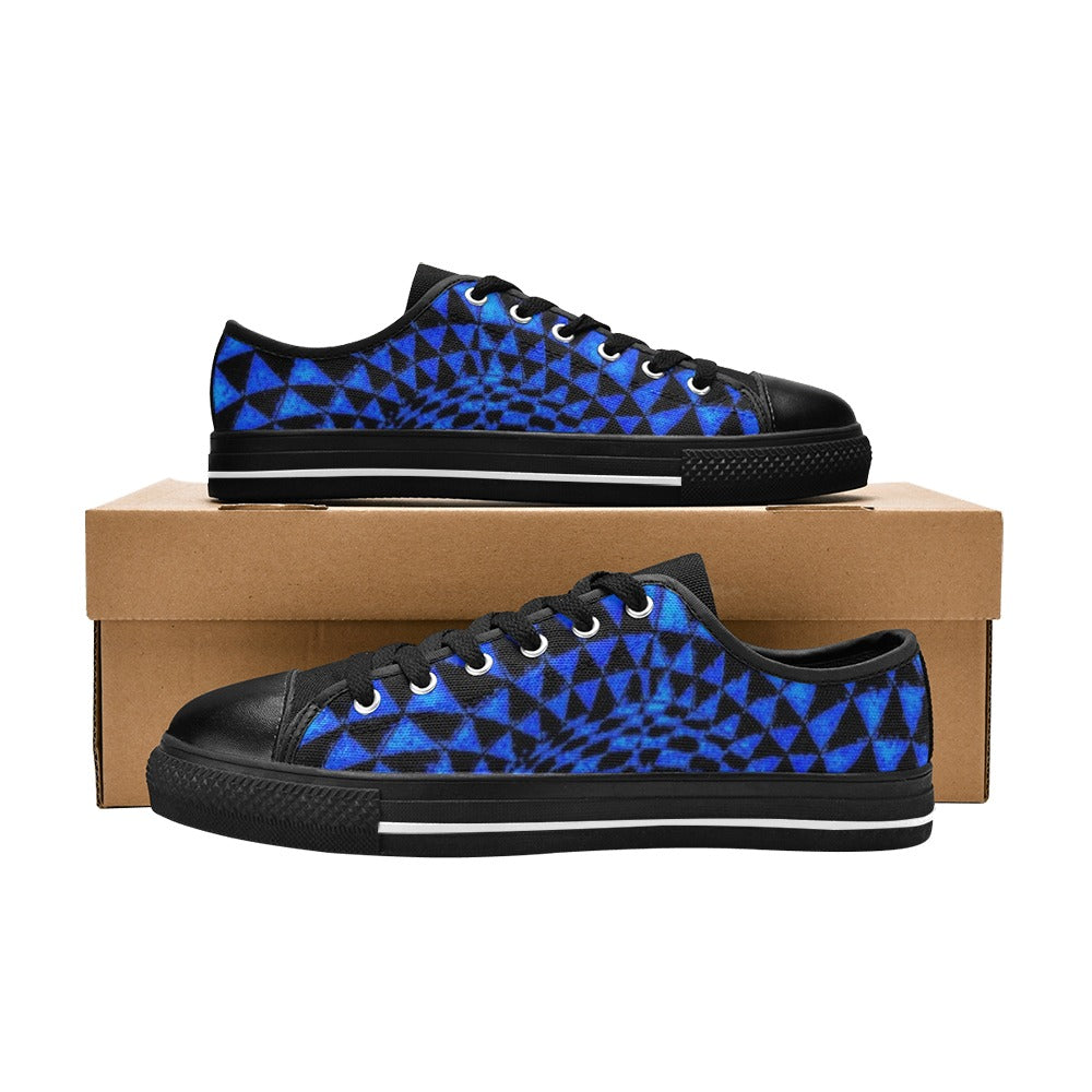Sapphire Aquila Canvas Kid's Shoes (Big Kid) (Model 018)