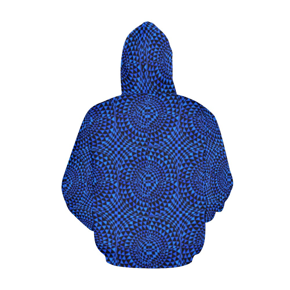 Sapphire Women's All Over Print Hoodie (USA Size) (Model H13)