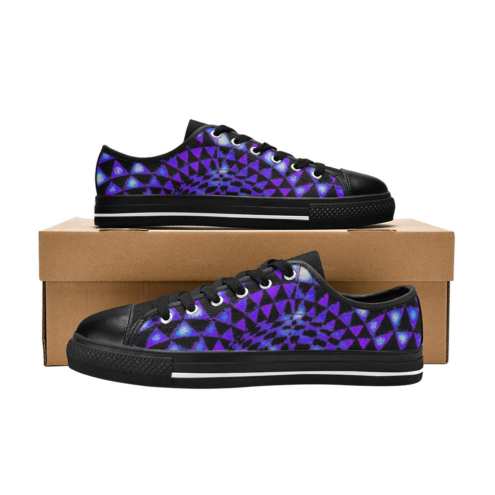 Tanzanite Aquila Canvas Kid's Shoes (Big Kid) (Model 018)