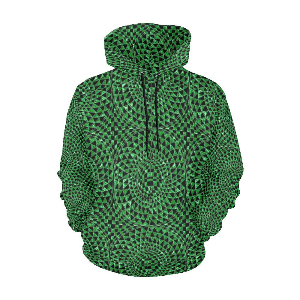 Malachite Women's All Over Print Hoodie (USA Size) (Model H13)