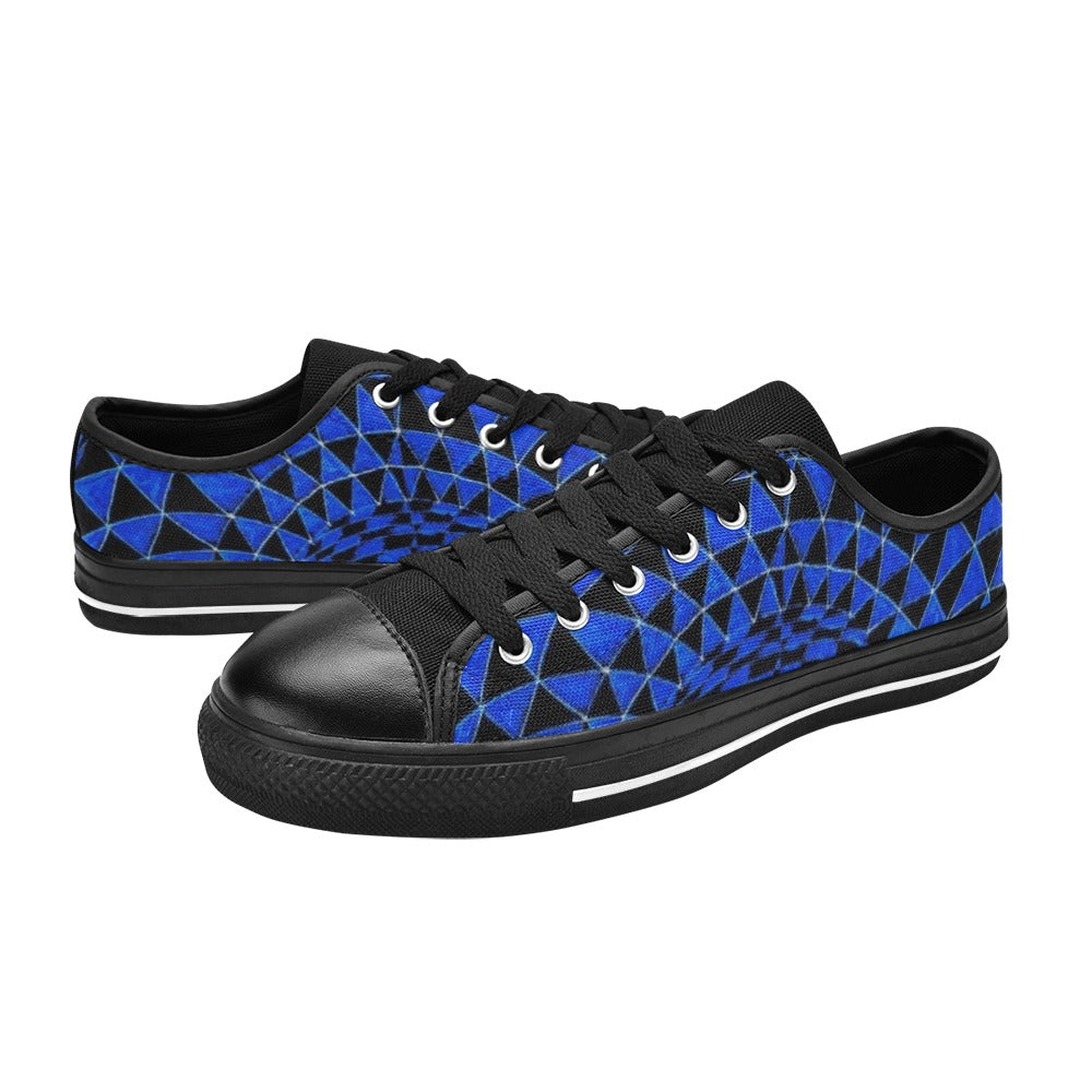 Azurite Aquila Canvas Kid's Shoes (Big Kid) (Model 018)