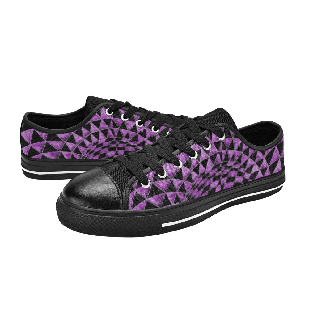 Lepidolite New Sizes Aquila Canvas Men's Shoes (Model 018)