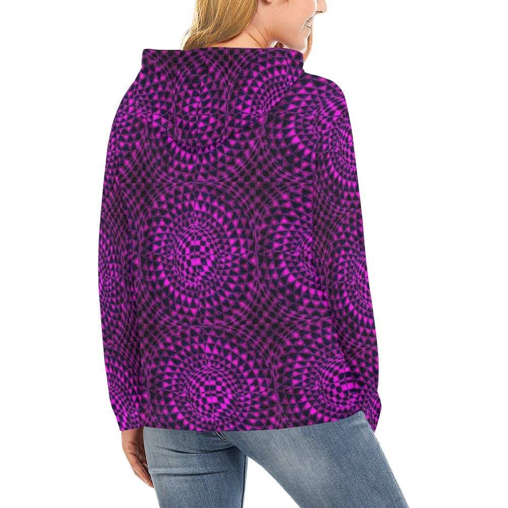 Erythrite Women's All Over Print Hoodie (USA Size) (Model H13)