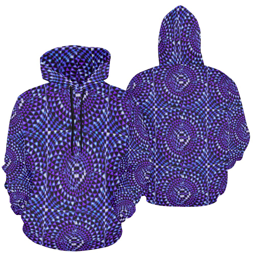 Tanzanite Women's All Over Print Hoodie (USA Size) (Model H13)