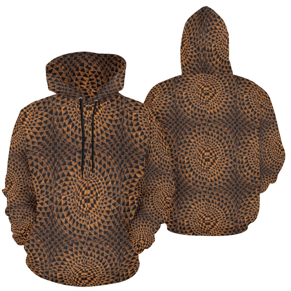 Tiger Iron Women's All Over Print Hoodie (USA Size) (Model H13)