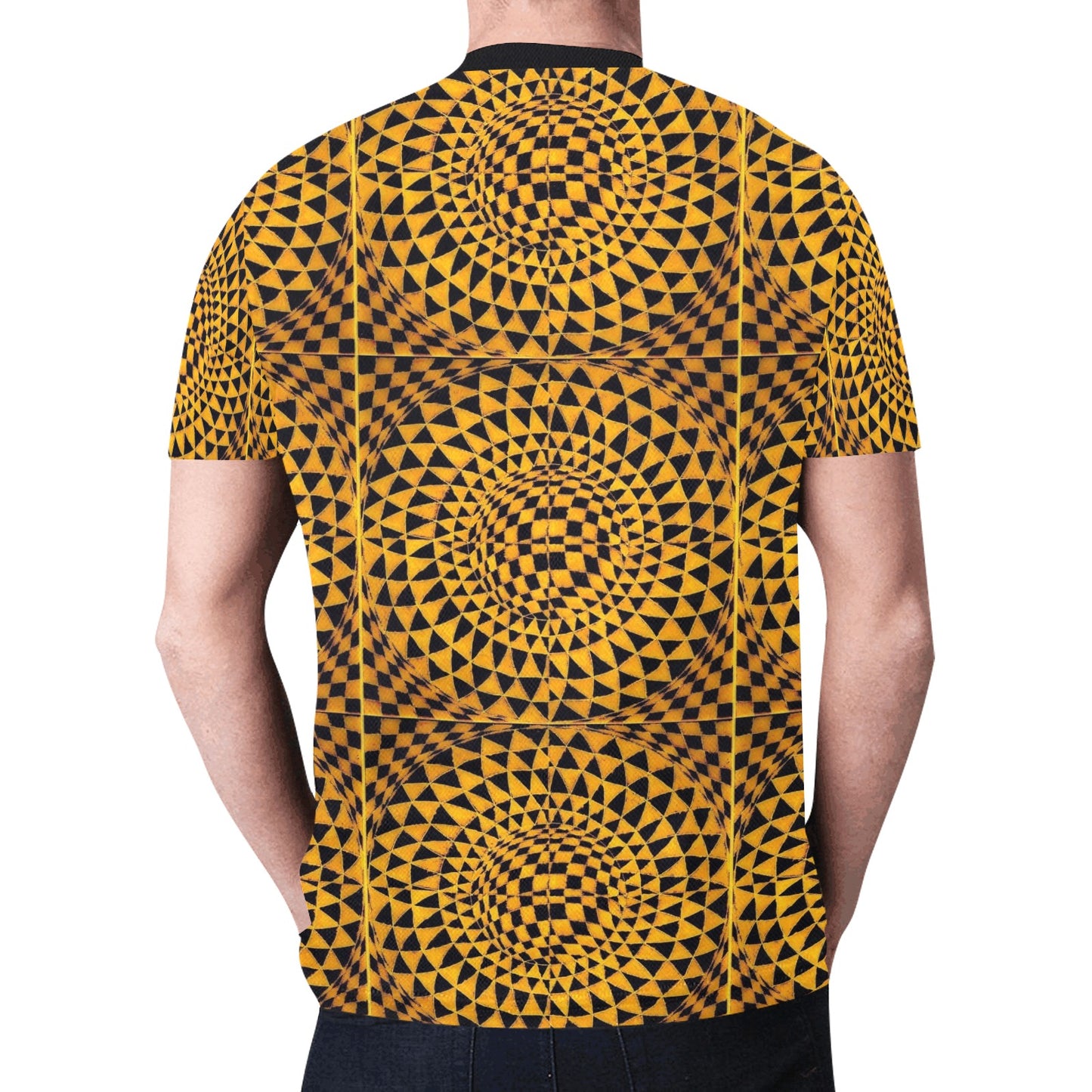 Citrine Men's All Over Print Mesh T-shirt (Model T45)