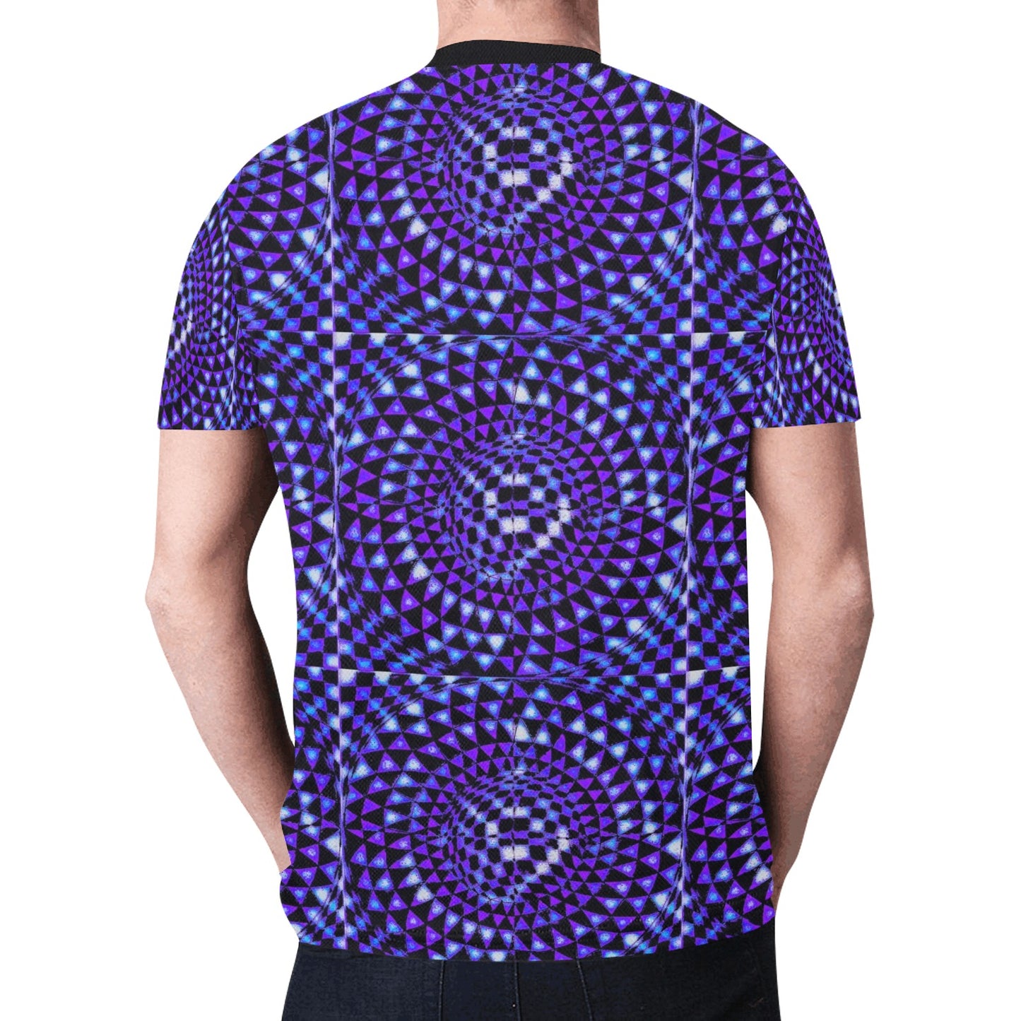 Tanzanite Men's All Over Print Mesh T-shirt (Model T45)
