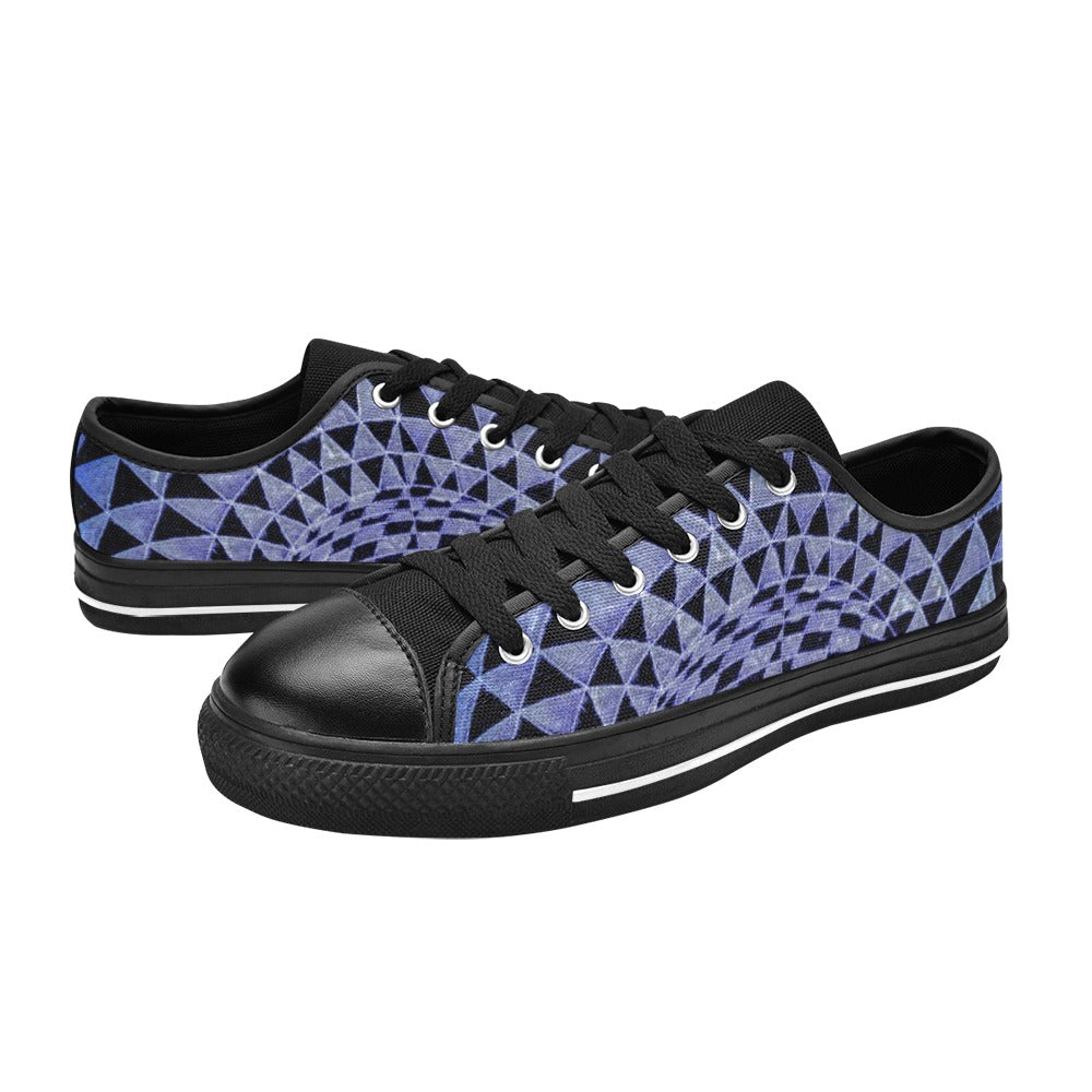 Kyanite New Sizes Aquila Canvas Men's Shoes (Model 018)