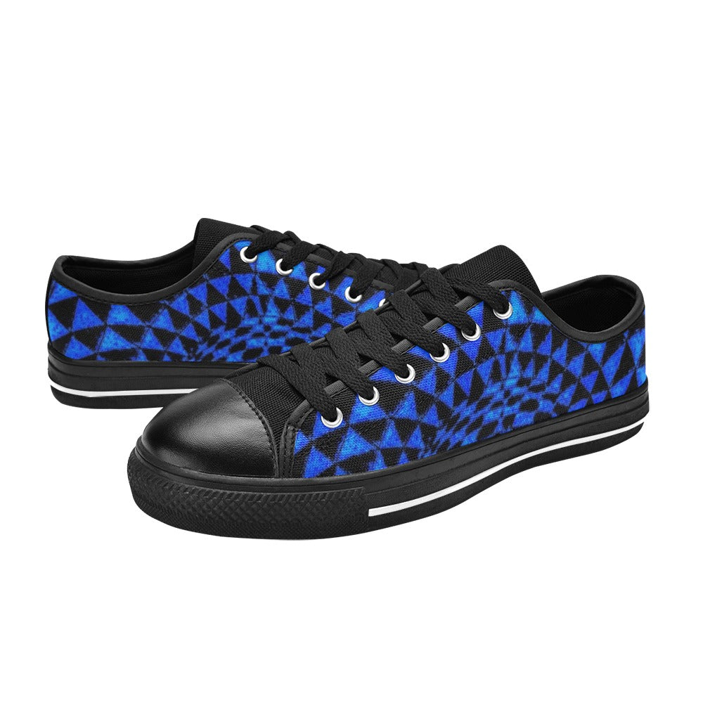 Sapphire Aquila Canvas Kid's Shoes (Big Kid) (Model 018)
