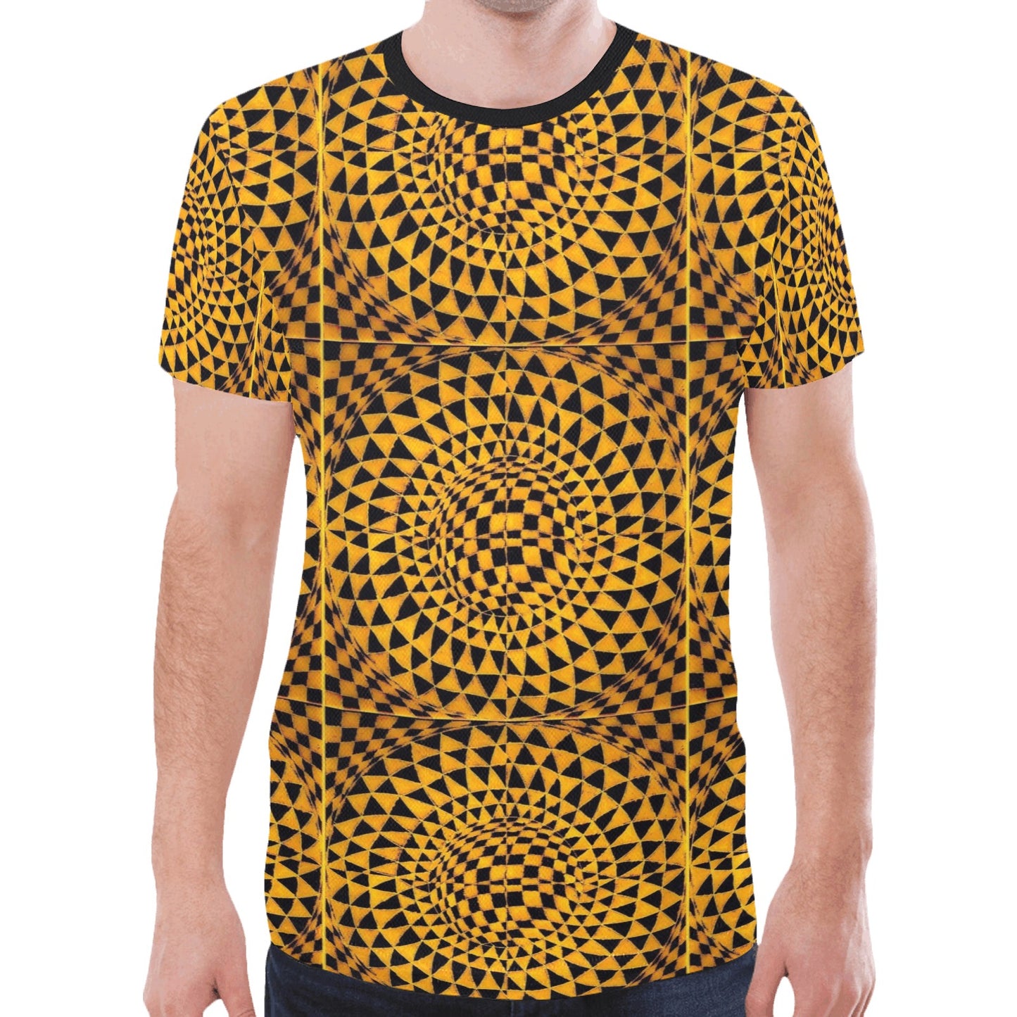 Citrine Men's All Over Print Mesh T-shirt (Model T45)