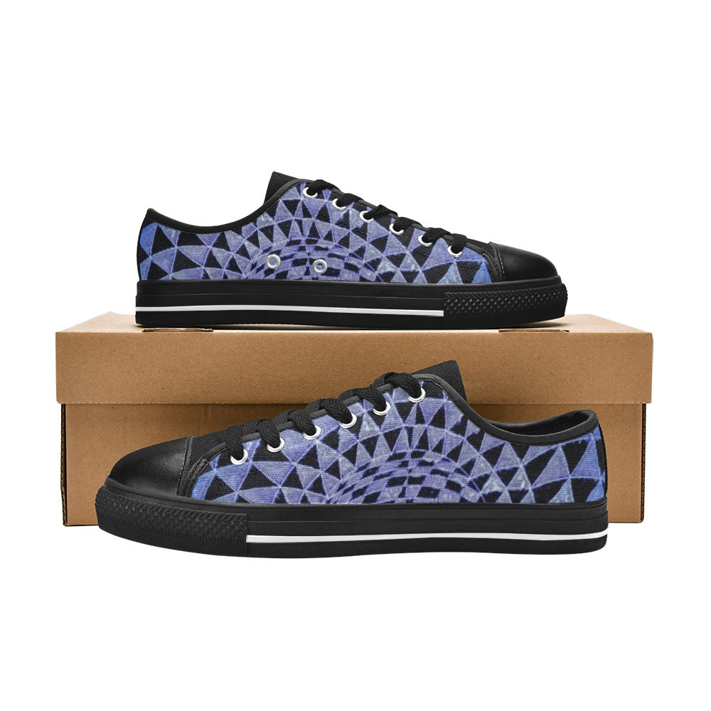 Kyanite New Sizes Aquila Canvas Men's Shoes (Model 018)