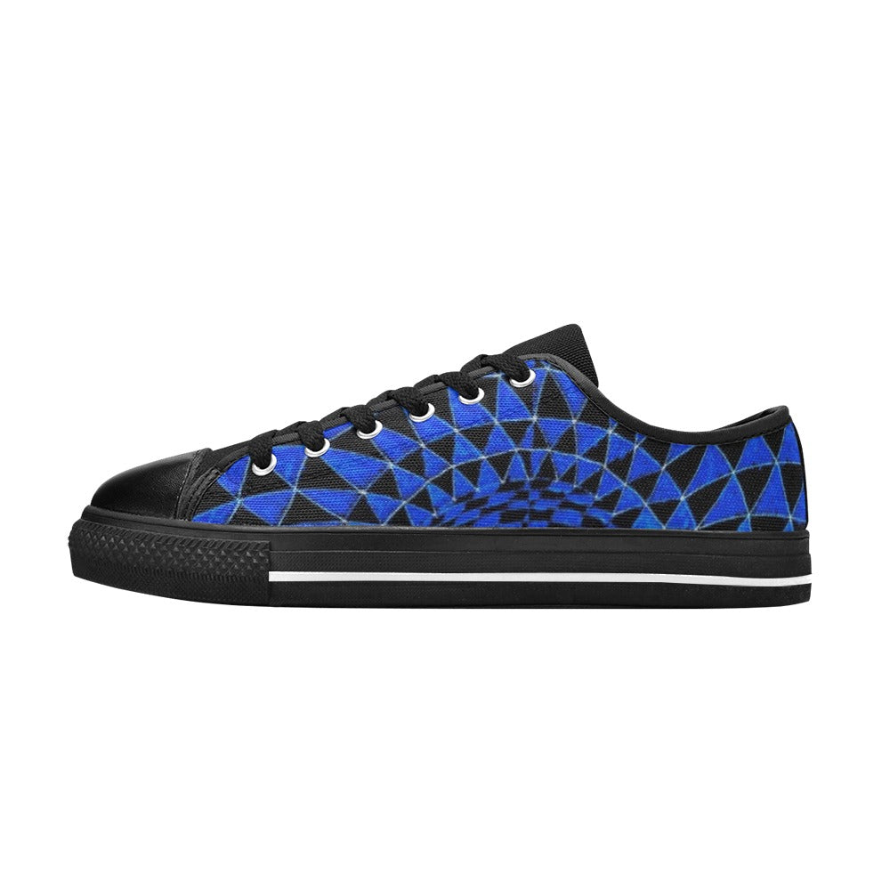 Azurite Aquila Canvas Kid's Shoes (Big Kid) (Model 018)