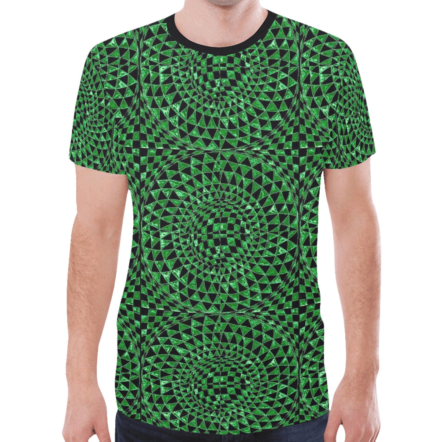 Malachite Men's All Over Print Mesh T-shirt (Model T45)