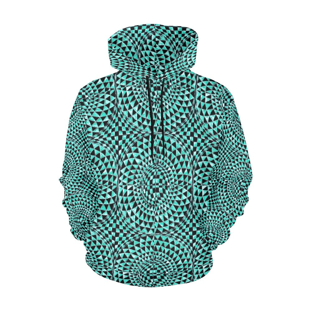 Aventurine Women's All Over Print Hoodie (USA Size) (Model H13)