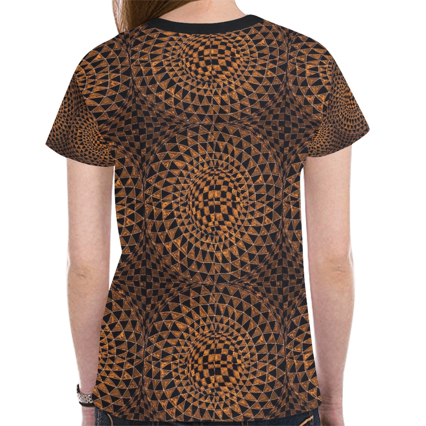 Tiger Iron Women's All Over Print Mesh Cloth T-shirt (Model T45)