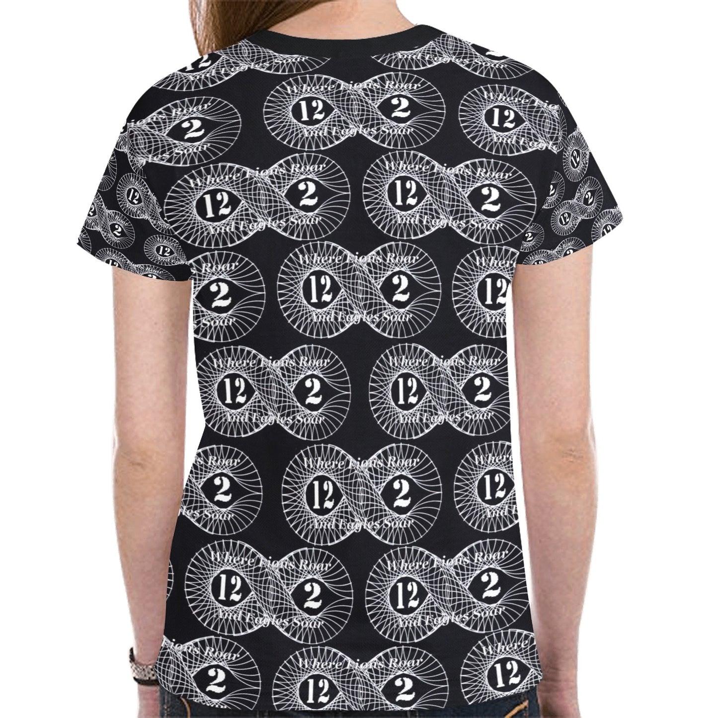 12n2 Designs Women's All Over Print Mesh Cloth T-shirt (Model T45)