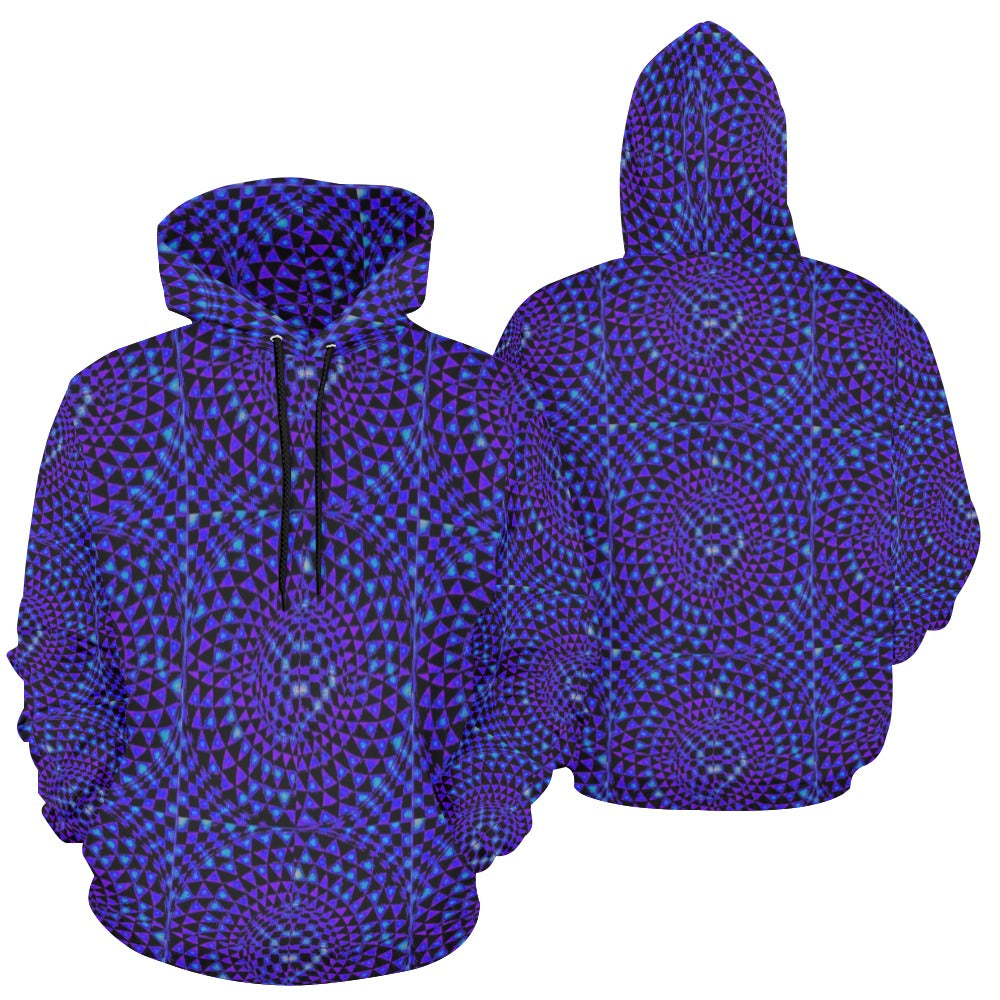 Iolite Women's All Over Print Hoodie (USA Size) (Model H13)