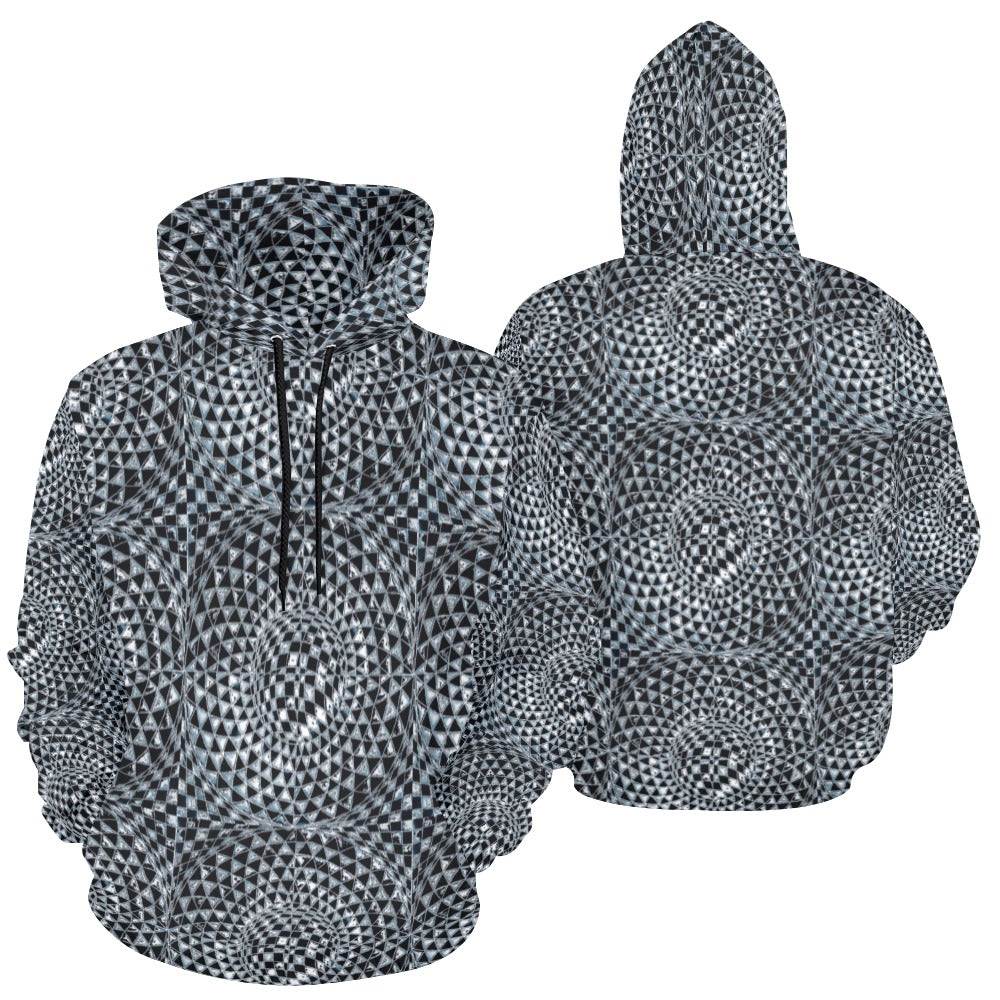 Snowflake Obsidian Women's All Over Print Hoodie (USA Size) (Model H13)