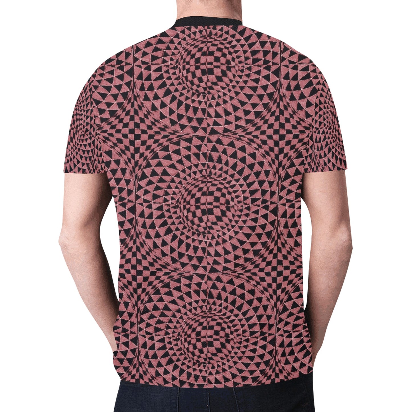 Rhodonite Men's All Over Print Mesh T-shirt (Model T45)